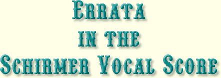 Schirmer Score Errata